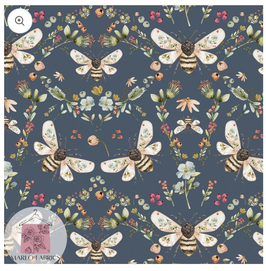 Bees on Navy